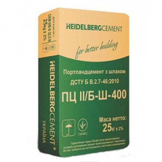 Цемент HeidelbergCement марки ПЦ II/Б-Ш-400 (25 кг)